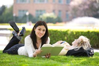 woman reading in the park