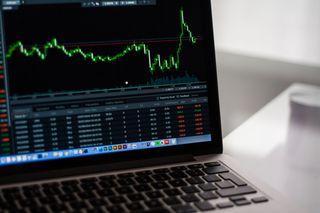 Laptop with Graph
