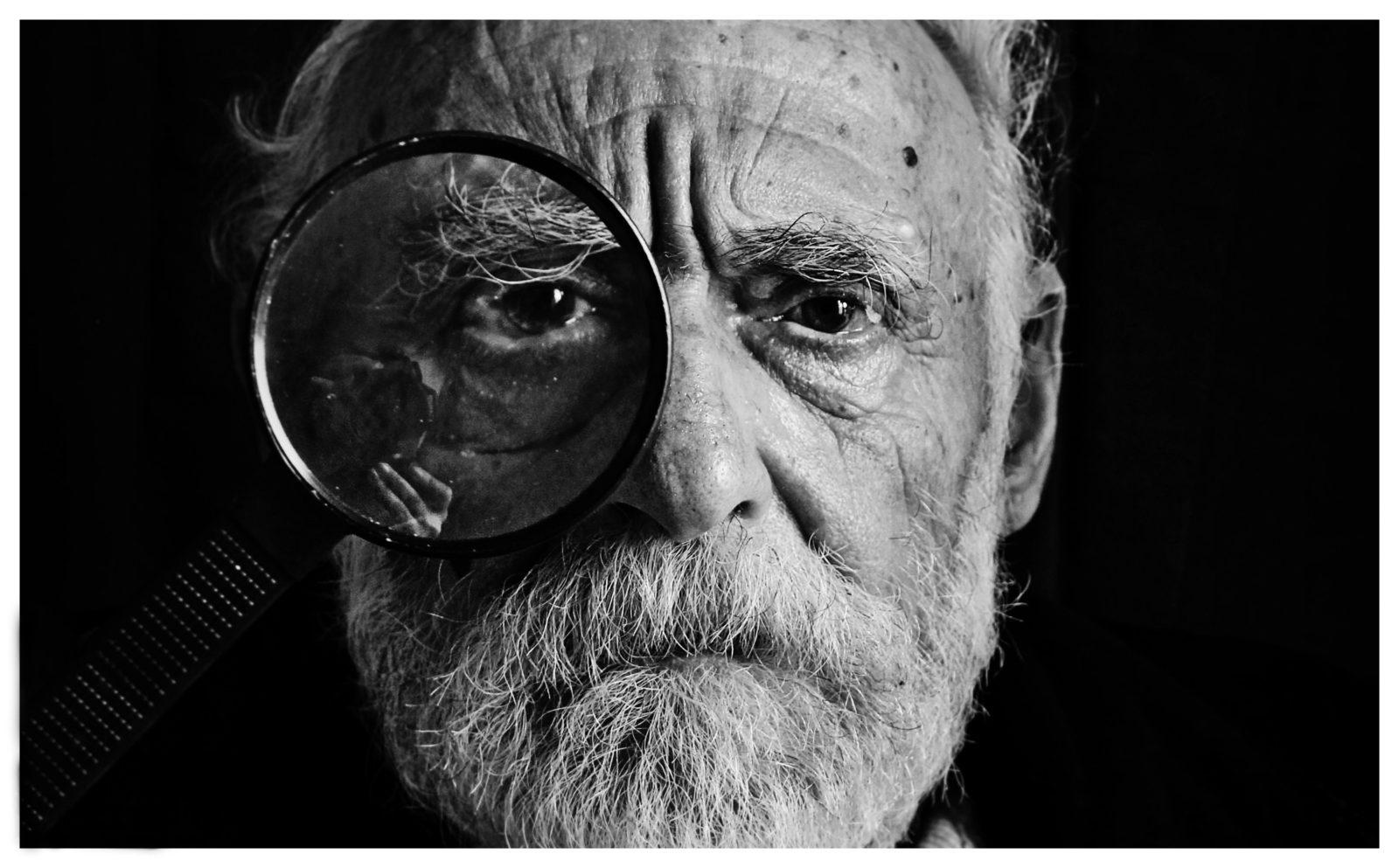 Man with Magnifying Glass