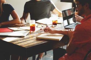 Conversation around Table