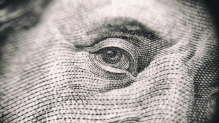 Close up of a dollar bill