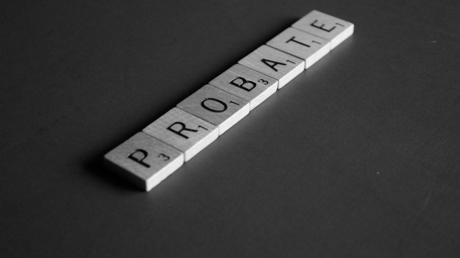 probate in scrabble tiles