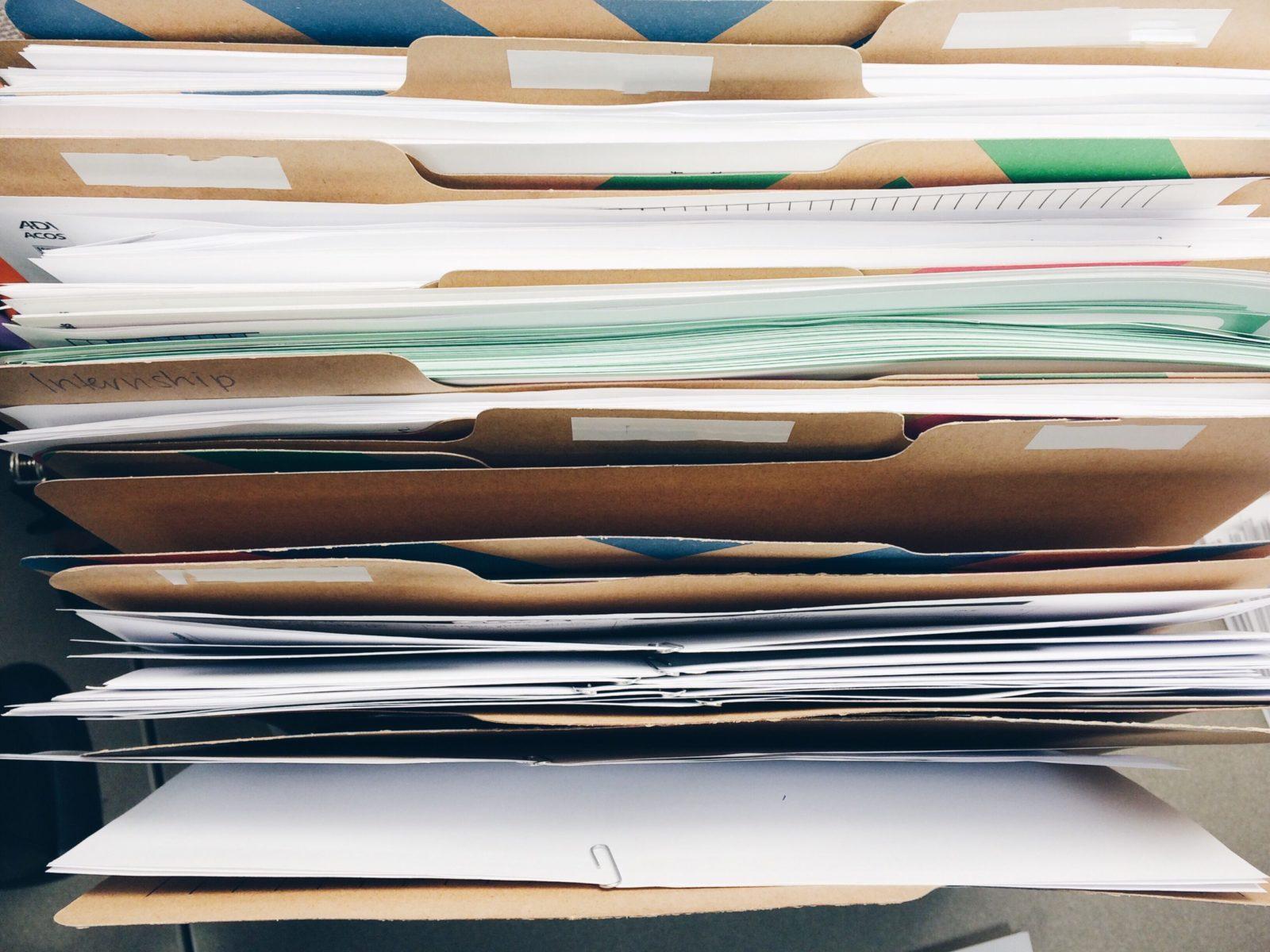 files in a drawer