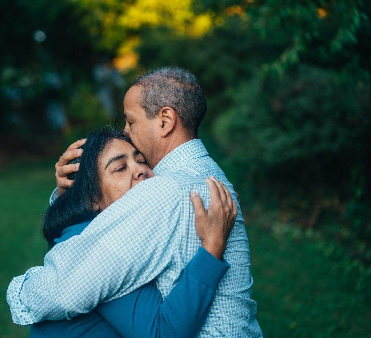 couple holding each other